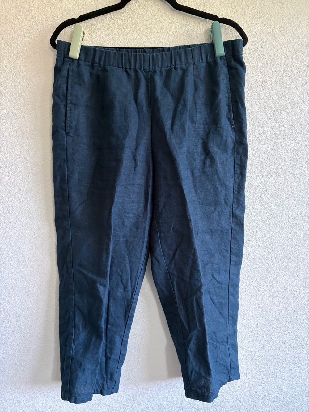 J. Jill Woman’s Navy Blue Elastic-Waist Chinos